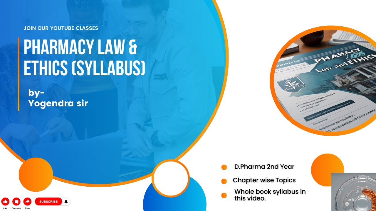 Pharmacy Law and Ethics Syllabus D.Pharma 2nd Year - YouTube