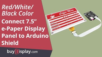Red 7.5 inch e-Ink Display Arduino Shield,Library 640x384 for ESL