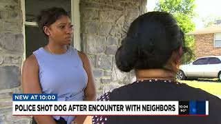 Police shot dog after encounter with neighbors