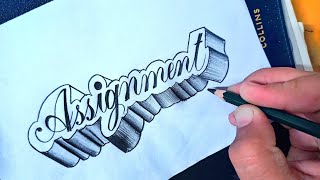 HOW TO WRITE FRONT PAGE OF ASSIGNMENT IN 3D || Stylish Writing