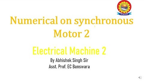numerical on synchronous motor  Part 2