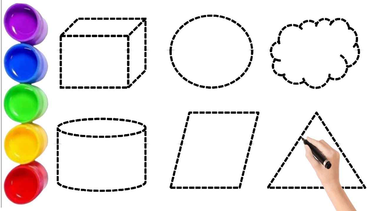 drowning 2d shape , Painting, and Coloring for Toddlers