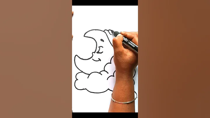 Cute Moon🌙 and Star 🌟 Drawing//#moonlight #moon #moondrawing #star #shorts