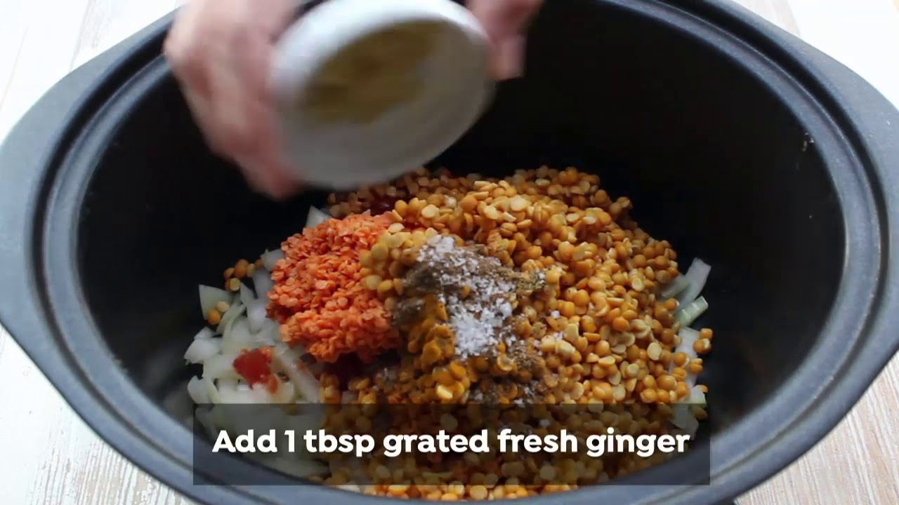Slow Cooker Lentil & Split Pea Dhal YouTube