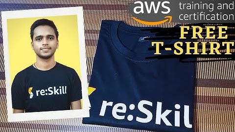 AWS reSkill T-shirt Unpacking | reSkill FREE T-shirt 🔥🔥 #awsreskill #aws #reskillTshirt | Free Swags
