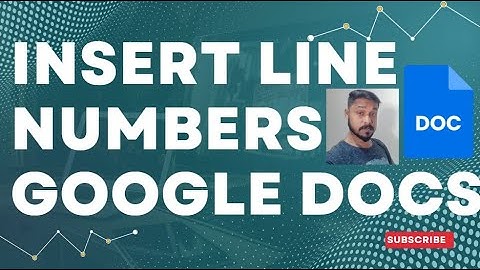 How to insert line numbers in Google Docs
