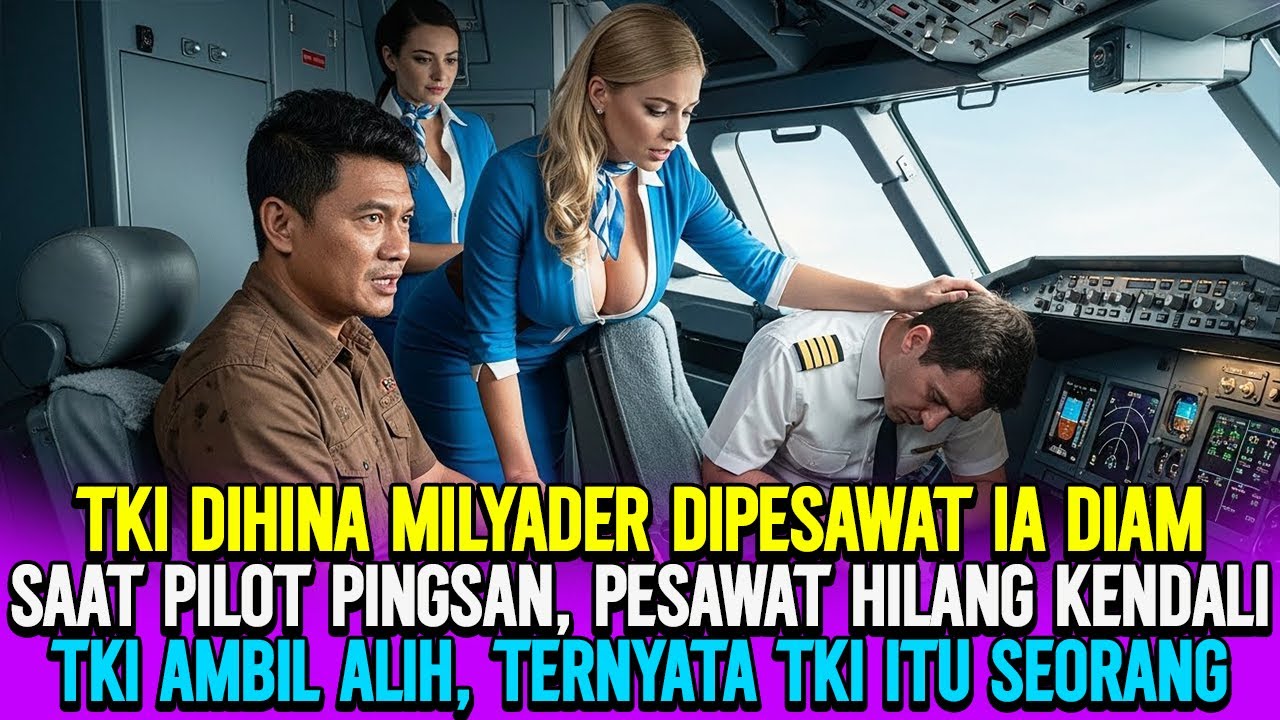 TKI YANG DIHINA PENUMPANG MILYADER IA DIAM , SAAT PESAWAT HILANG KENDALI DAN PILOT PINGSAN TKI MAJUU
