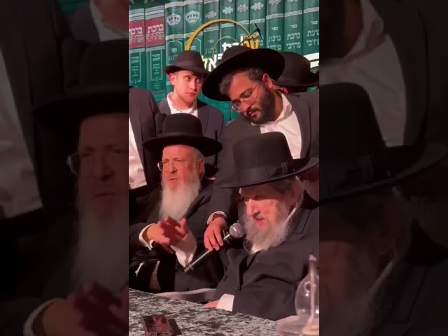 Harav Dov Landua Shlita speaking at the Yartzeit of Harav Baruch Mordechai Ezrachi Zatzal