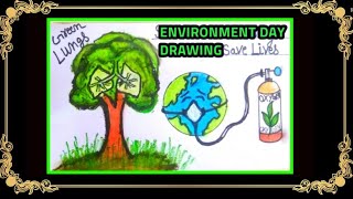 Environment Day Drawingenvironment Day Poster Makingsave Trees Drawingsave Tree Save Life Drawing