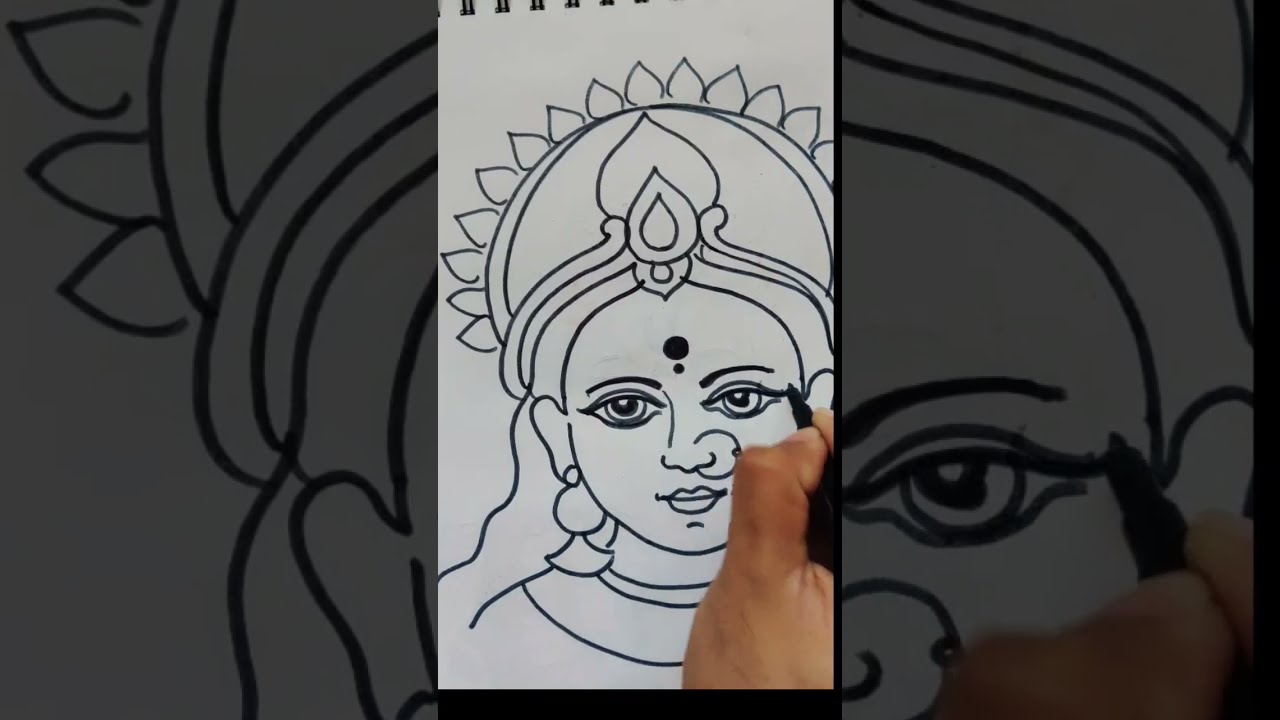 Goddess Lakshmi. Diwali. Hand drawn vector Stock Vector | Adobe Stock