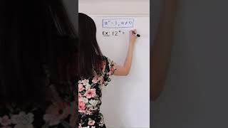 EXPONENT RULES - ZERO EXPONENT #shorts #math #maths #mathematics