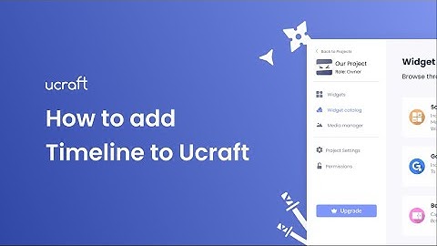 How to add a Timeline to Ucraft