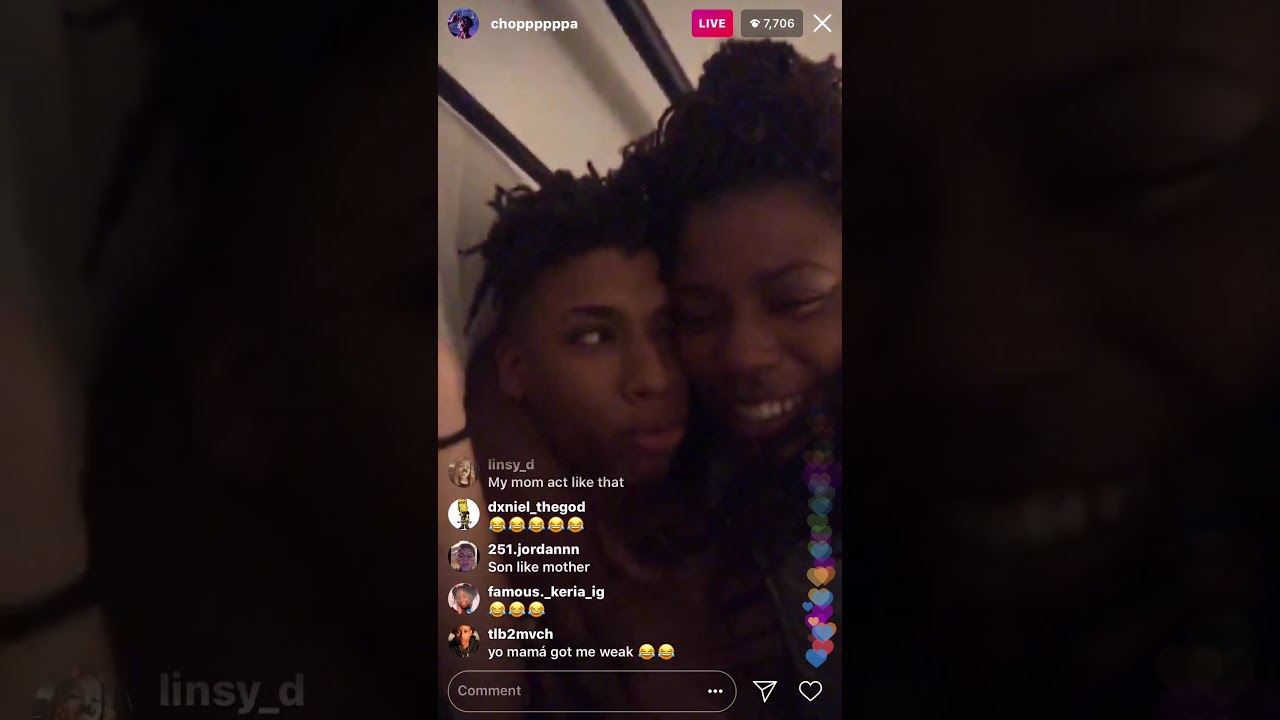 NLE CHOPPA MOM ANNOYING HIM ON INSTAGRAM LIVE | FUNNY ASH 🤣