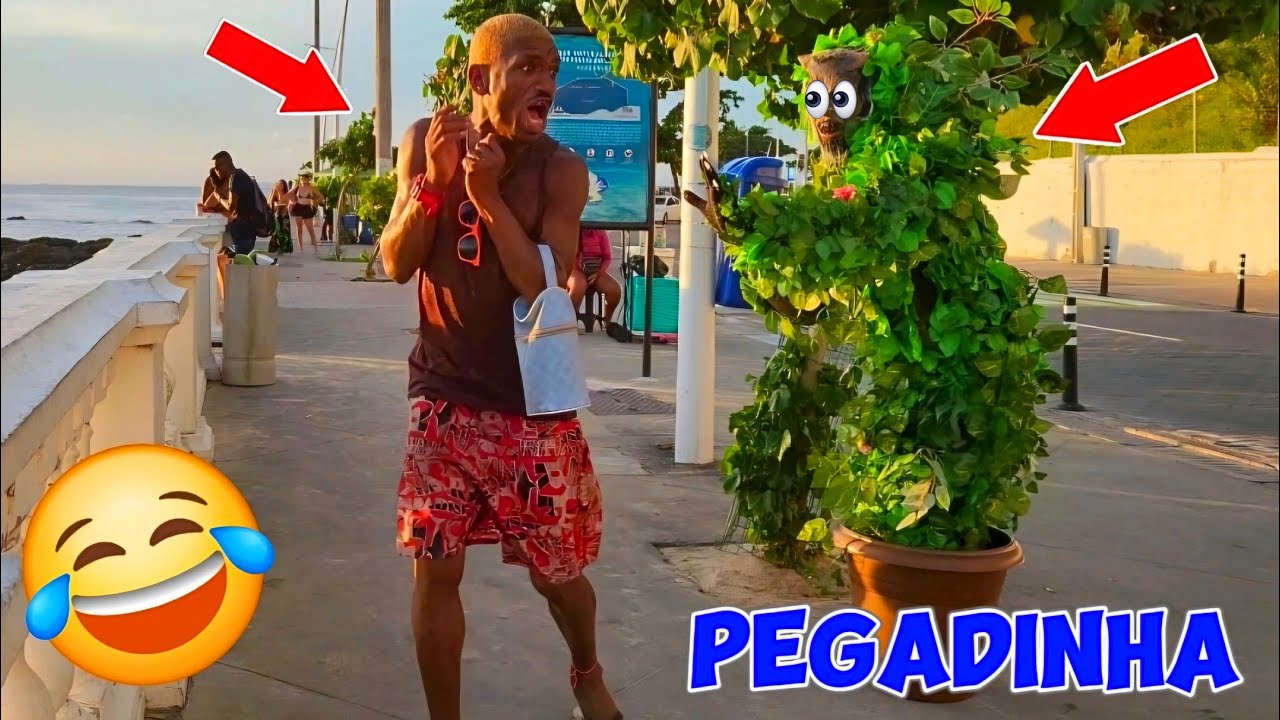 PEGADINHA ELE TEVE UM SURTO - Pegadinha Homem Planta 2025