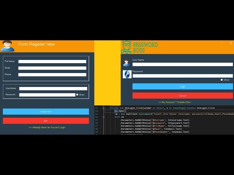 How to Create Login with register using vb.net and SQL