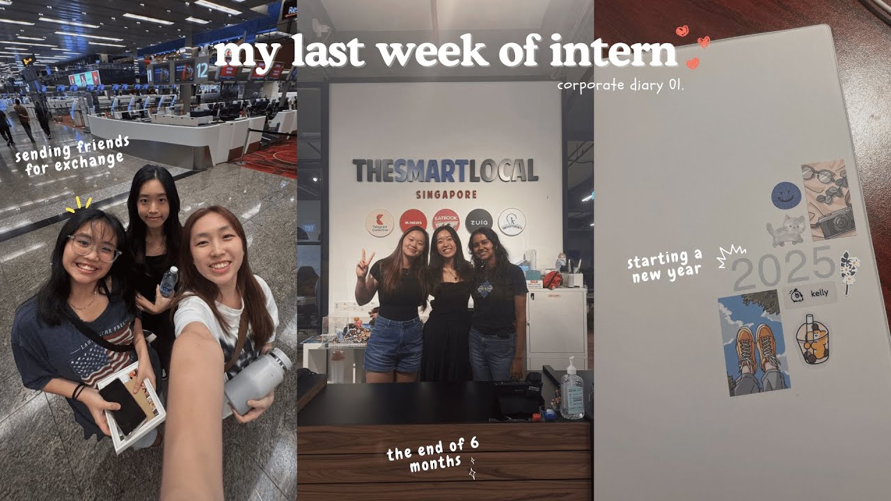 last week of intern vlog saying goodbye to my first corporate job - YouTube