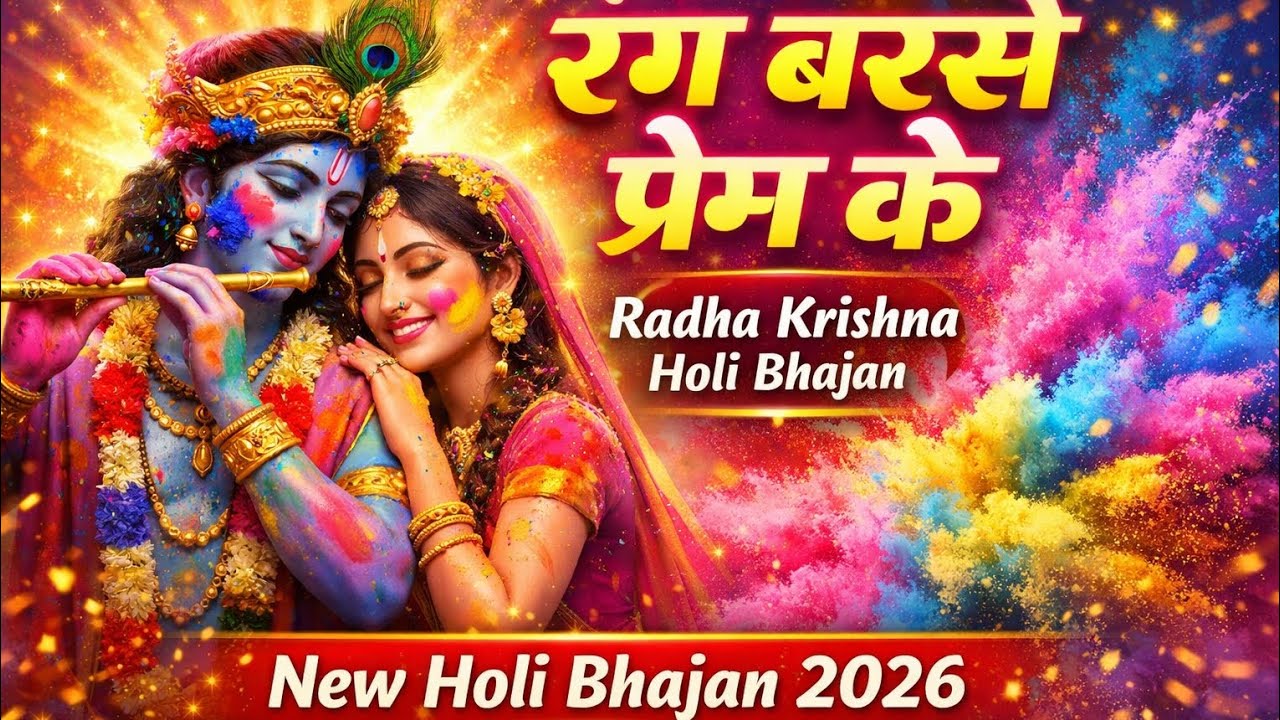 Holi Bhajan 2026 🌈 | रंग बरसे प्रेम के | Radha Krishna Holi Song | Latest Krishna Bhajan