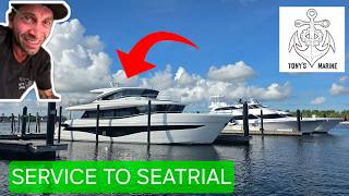 80FT Princess Yacht OIL CHANGE an SEA TRIAL