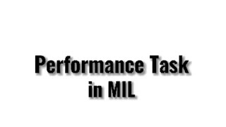 MIL PERFORMANCE TASK 2   TOPIC: INDUSTRIAL REVOLUTION 4.0 AND EDUCATION 4.0