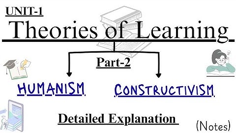 Theories of Learning|Humanistic and Constructivism theory of learning|Part-2|Hindi Lecture|CET|