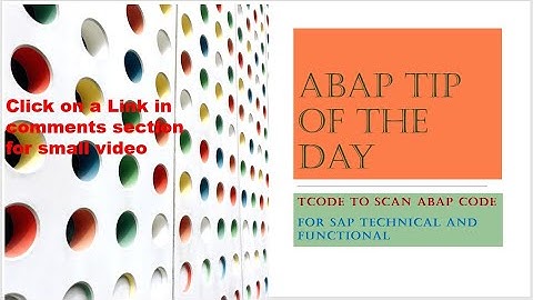 Basic and Powerful SAP Transaction Code | Tcode for ABAP Code Scan | How to find Hard Coded Values