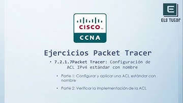 7.2.1.7 Packet Tracer: configuración de ACL IPv4 estándar con nombre