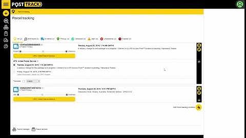 Example of how to track a parcel using an Online Package 