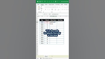 Find Start and End Dates of the Month in Excel Quickly #exceltips #exceltutorial #productivity