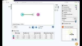 Famous PhET Collision Lab data: Glancing collisions (silent) Profile
