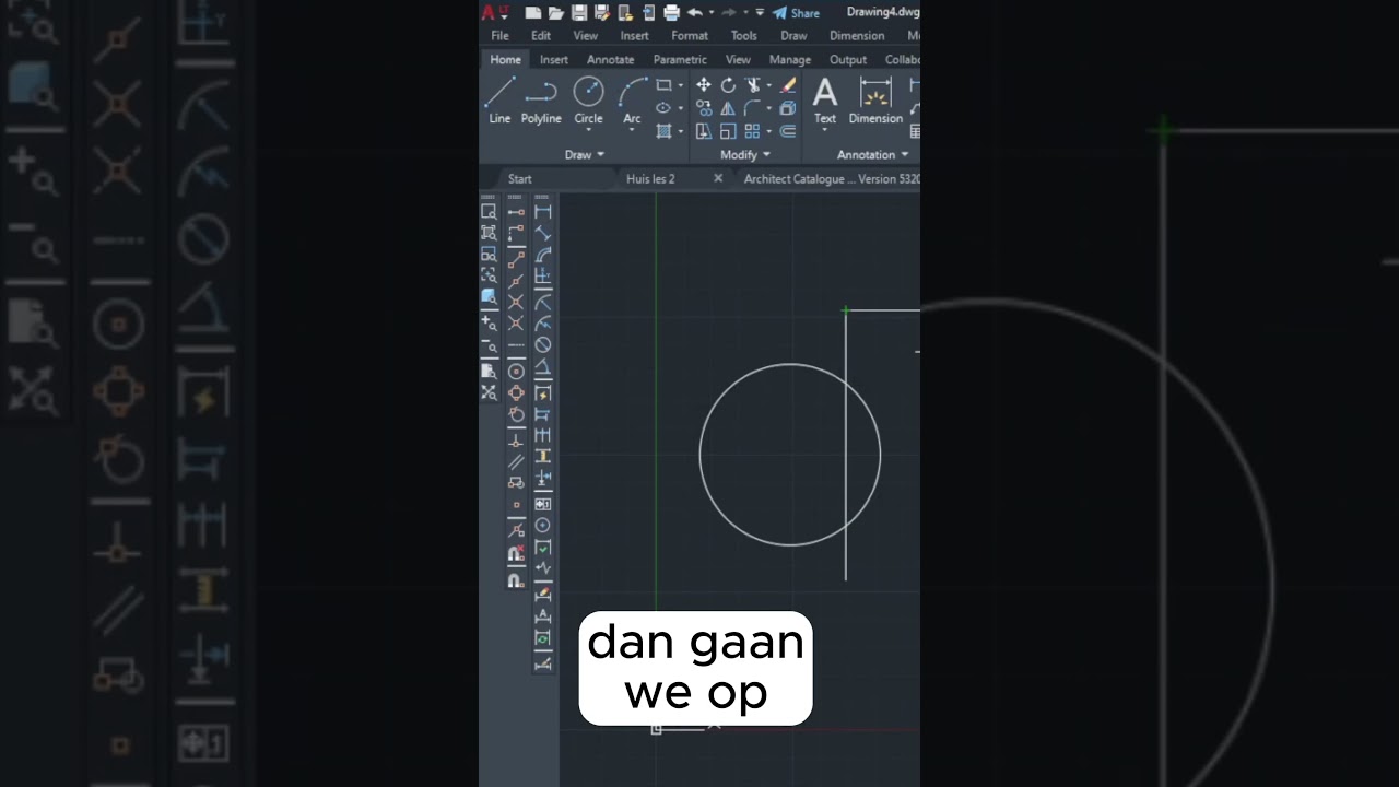 Hoe trimmen/knippen in autocad?