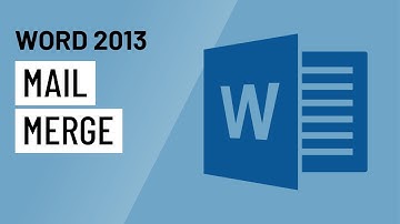 Word 2013: Mail Merge