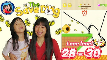 Save the Dog in LOVE MODE walkthrough Level 28 to 30.  Funny game with a lot of brain power!