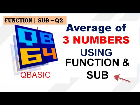 AVERAGE OF 3 NUMBERS - Q2 | FUNCTION | SUB || #makeeasy
