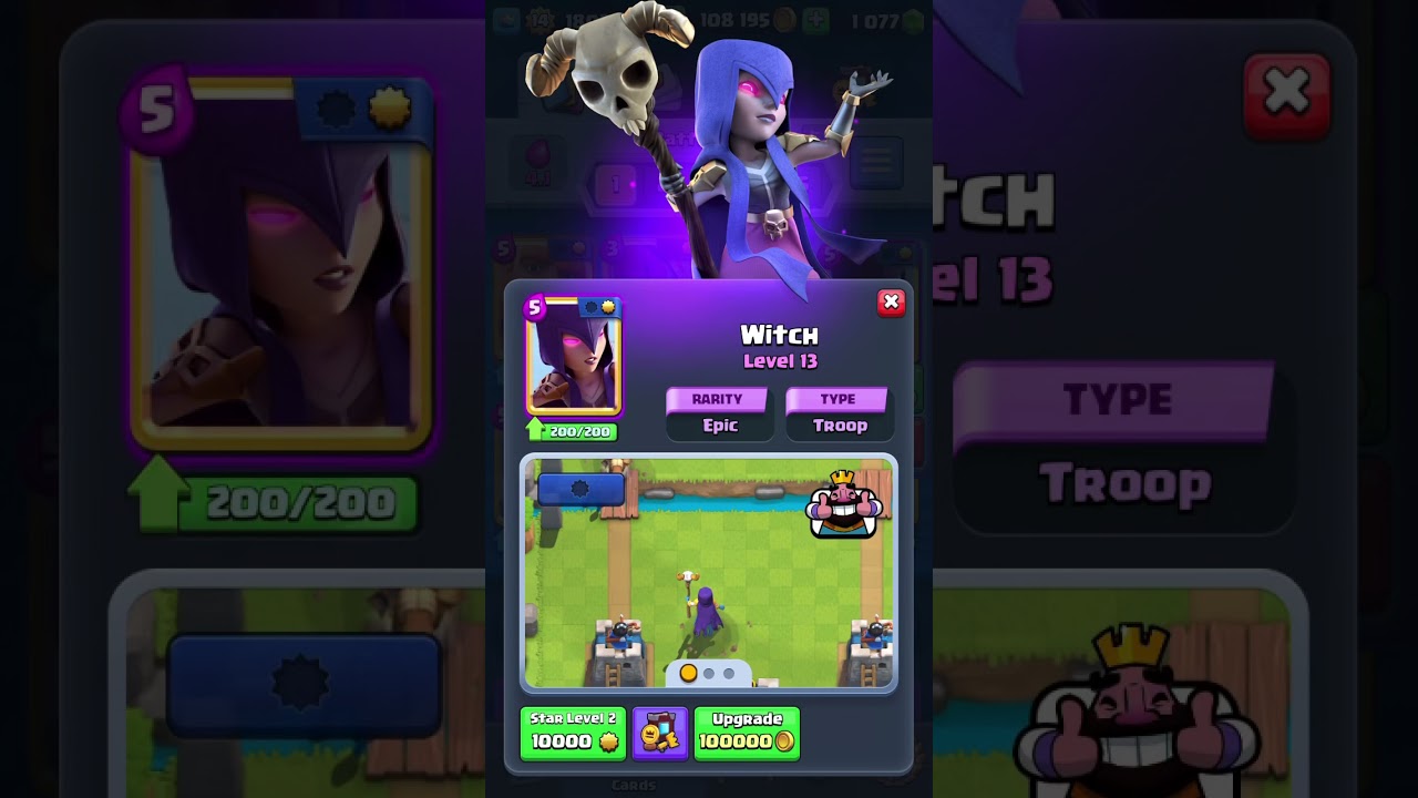 Upgrading the Witch to level 14 - Clash Royale - YouTube