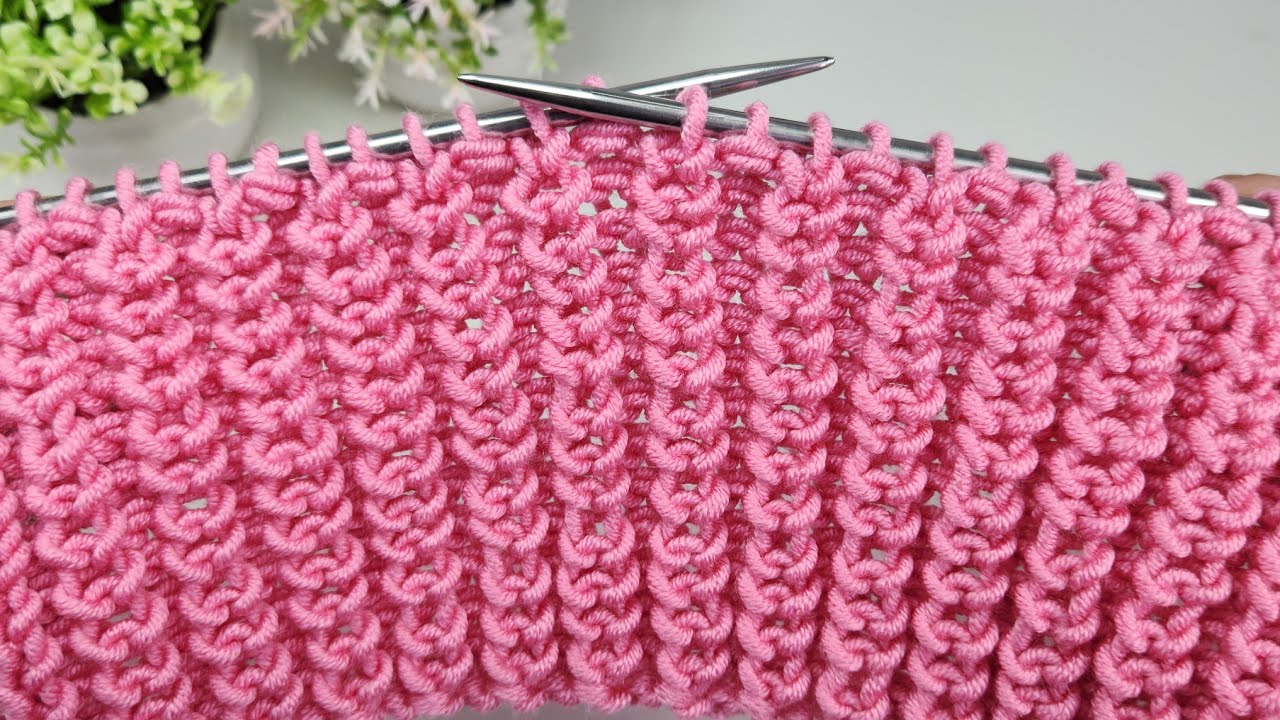 Красивый и простой узор для вязания спицами - Для начинающих