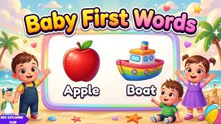 Baby First Words &amp; Toddler Learning | Learn To Talk For Toddlers | Sing Along Nursery Rhymes