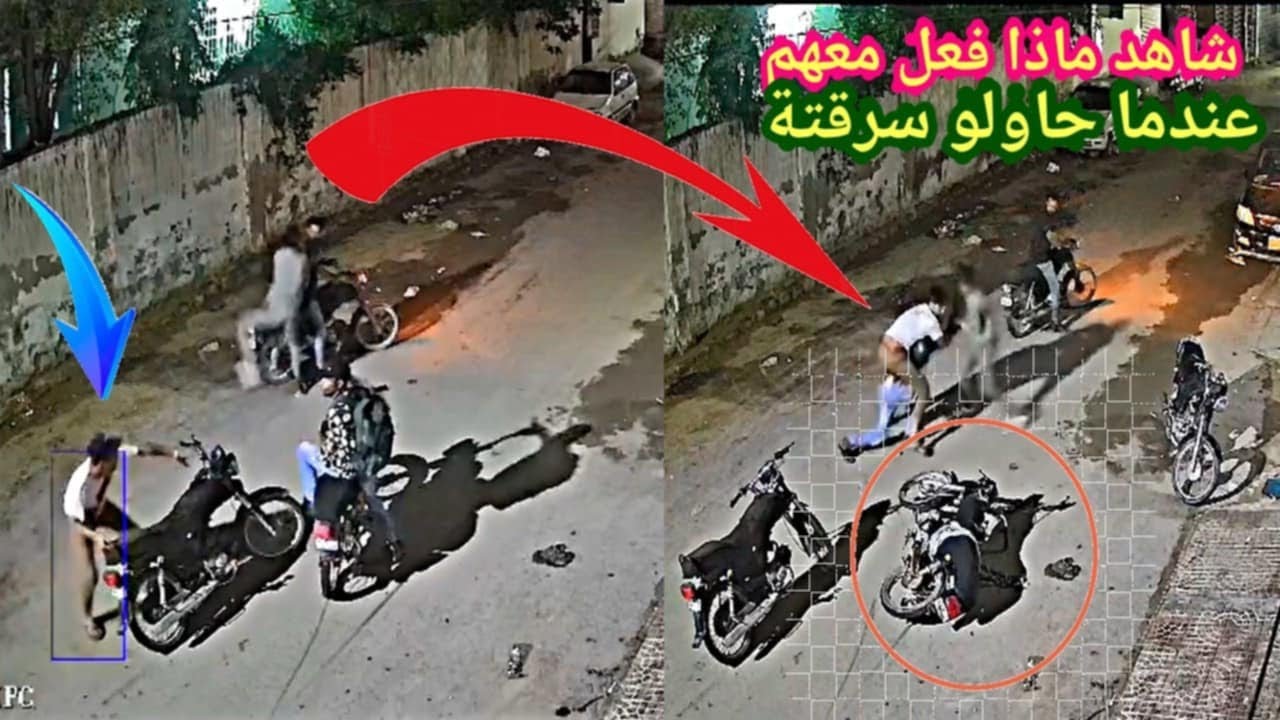 لو لم تصورها الكاميرات لما صدقها أحد 😱 عصابة حاولو سرقة رجل فلقنهم درساً واستولي على أغراضهم 😱 😱