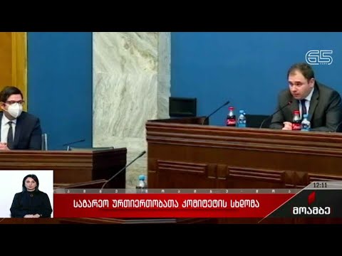 საგარეო ურთიერთობათა კომიტეტის სხდომა