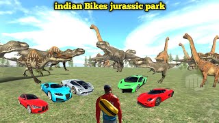 jurassic park Dinosaur car racing gameplay | Dinosaur android game | indian bike driving 3d screenshot 3