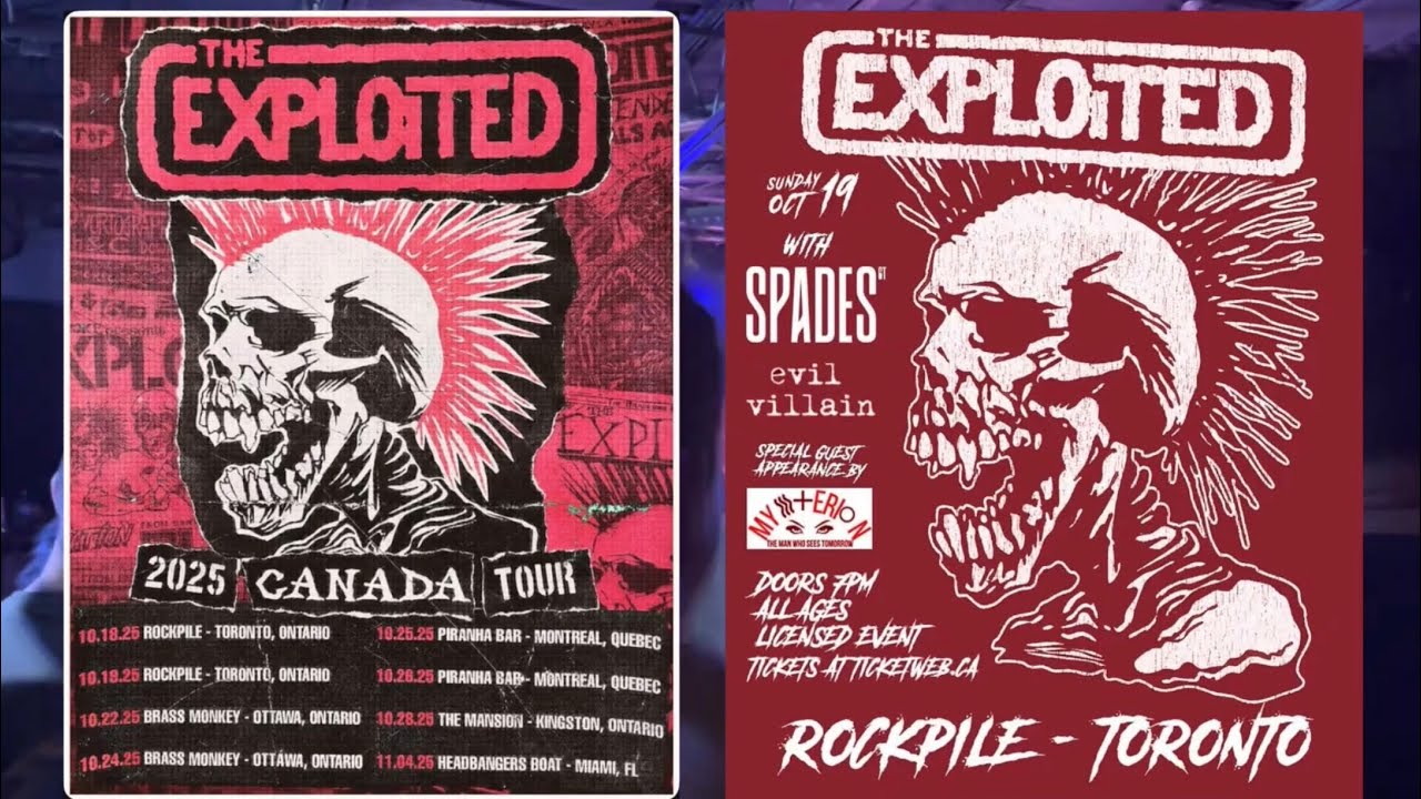 The Exploited - 19 October 2025 - Canada Tour - The Rockpile - Toronto