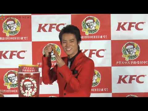 桐谷健太、カーネル・サンダース氏と対面!　日本ケンタッキー・フライド・チキン『クリスマスキャンペーン』新CM発表会