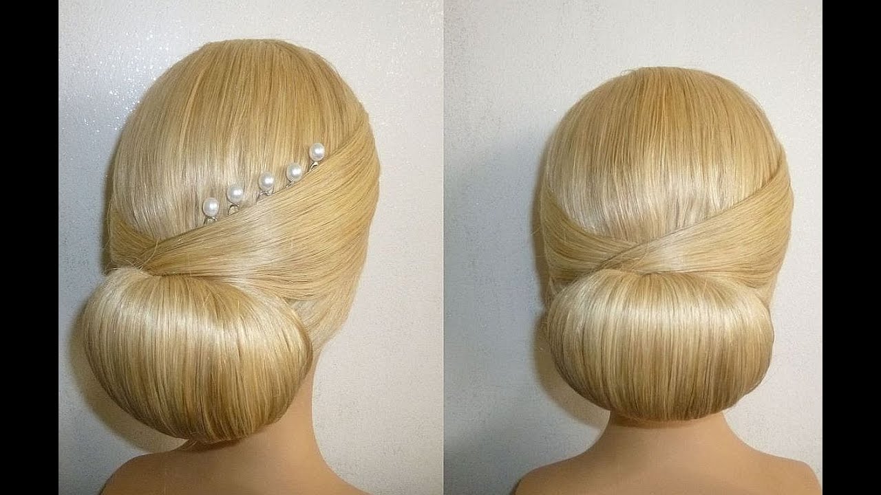 Frisur mit Duttkissen/Dutt.Hochsteckfrisur.Abiballfrisur.Donut Hair Bun ...