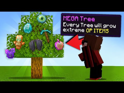 Minecraft But Leaves Drop OP Items