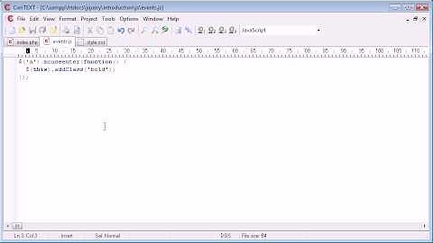 jQuery Tutorial - 42 - Bind