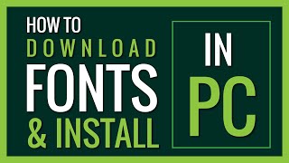 How to download and install fonts in pc or laptop ( Windows 10 )