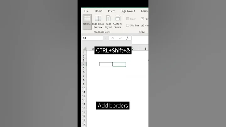 Excel Shortcut Borders | #shorts #msexcel #excel | Bordes de acceso directo de Excel