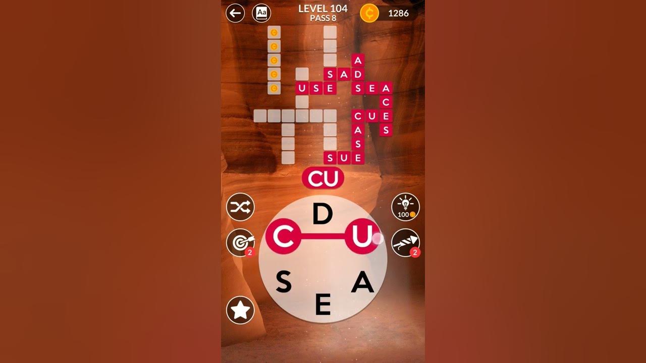 Wordscapes level 104 - YouTube