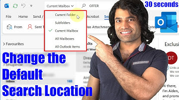 How to Change the Default Search Location in Microsoft Outlook 365