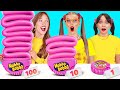 ¡Desafío de 1000 capas de comida! Comida gigante vs diminuta y momentos divertidos por 123 GO!