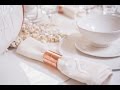 DIY Modern Copper and White Thanksgiving Napkins: Small Price, Big Statement